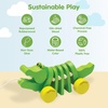 image:imagePlanToys Wooden Pull Along Drummer  Musical Toy that Encourages Rhythm Coordination amp Focus  Montessori EcoFriendly Educational Toy for Active amp Imaginative PlayDancing Alligator  Green