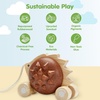 image:imagePlanToys Wooden Pull Along Drummer  Musical Toy that Encourages Rhythm Coordination amp Focus  Montessori EcoFriendly Educational Toy for Active amp Imaginative PlayPull Along Hedgehog  Brown