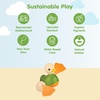 image:imagePlanToys Wooden Push Along Duck Toy  Montessori Walking Movement and Cause Effect Play Activity  Eco Friendly Pull and Push Toy for Early Development