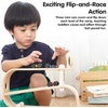 image:imagePlanToys Wooden Ramp Racer for Kids  Montessori Inspired Car Ramp Toy with 3 Racing Cars  Eco Friendly Toddler Toy for Motion Play Coordination amp Cause and Effect LearningRamp Racer