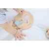 image:imagePlanToys Wooden Shape Sorter and Teether Baby Toy 5259  Pastel Color Collection Sustainably Made from Rubberwood and NonToxic Paints and Dyes  EcoFriendly PlanWood