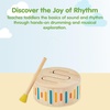image:imagePlanToys Wooden Solid Drum Musical Instrument for Kids  Montessori Rhythm and Sound Exploration Toy  Eco Friendly Wooden Percussion Drum for Early Music Learning