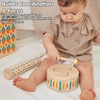 image:imagePlanToys Wooden Solid Drum Musical Instrument for Kids  Montessori Rhythm and Sound Exploration Toy  Eco Friendly Wooden Percussion Drum for Early Music Learning