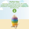 image:imagePlanToys Wooden Stacking Rocket Toy for Toddlers  Montessori Educational STEM Learning Toy  Colorful Wooden Rocket Ship Stacker for Fine Motor Skills Problem Solving Preschool GiftStacking Rocket