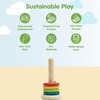 image:imagePlanToys Wooden Stacking Rocket Toy for Toddlers  Montessori Educational STEM Learning Toy  Colorful Wooden Rocket Ship Stacker for Fine Motor Skills Problem Solving Preschool GiftTwist  Sort