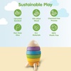 image:imagePlanToys Wooden Stacking Rocket Toy for Toddlers  Montessori Educational STEM Learning Toy  Colorful Wooden Rocket Ship Stacker for Fine Motor Skills Problem Solving Preschool GiftStacking Rocket