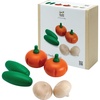 image:imagePlanToys 5 Wooden Colorful Vegetable Veggie Food Playset 3431  Sustainably Made from Rubberwood and NonToxic Paints and DyesFresh Produce Set E