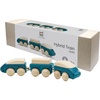 image:imagePlanToys Celebration Wooden Train Set with Photo Slot amp Chalkboard  Customizable Keepsake 3 Pcs Pull Toy Made with Sustainable Rubberwood for KidsHybrid Train