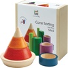 image:imagePlanToys Cone Sorting Wooden Toy Set for Kids Ages 3  Montessori Colour amp Size Recognition Activity for Fine Motor Skills Logic amp Focus  EcoFriendly Educational ToyCone Sorting  Unit Plus