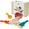 image:imagePlanToys Sand Play Set Wooden Montessori Outdoor Sensory and Fine Motor Toy  Creative Tactile and Imaginative Beach Learning Activity  Eco Friendly Sand Tools for Open Ended PlayWood