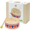 image:imagePlanToys Solid Drum Wooden Musical Toy for Toddlers  Pretend Play Instrument for Kids  EcoFriendly Percussion Toy for Coordination Creativity amp Early Learning Development