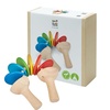 image:imagePlanToys Wooden Clatter Toy  Montessori Sound and Rhythm Toy for Auditory Development Coordination and Sensory Play  Eco Friendly Wooden Rattle Style Musical Toy