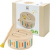 image:imagePlanToys Wooden Solid Drum Musical Instrument for Kids  Montessori Rhythm and Sound Exploration Toy  Eco Friendly Wooden Percussion Drum for Early Music Learning