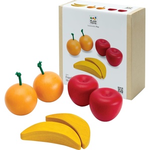 image:imagePlanToys 5 Wooden Colorful Vegetable Veggie Food Playset 3431  Sustainably Made from Rubberwood and NonToxic Paints and DyesFresh Produce Set a