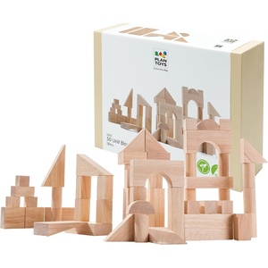 image:imagePlanToys Creative Blocks Wooden Montessori Building and Imagination Toy in Orchard Shade  Fine Motor Spatial Reasoning and Early STEM Learning Activity  Eco Friendly Open Ended Play Set50 Piece Unit Block