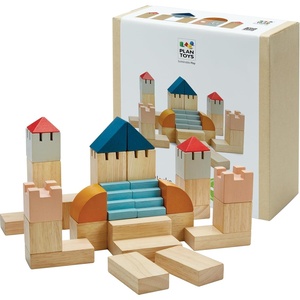 image:imagePlanToys Creative Blocks Wooden Montessori Building and Imagination Toy in Orchard Shade  Fine Motor Spatial Reasoning and Early STEM Learning Activity  Eco Friendly Open Ended Play SetCreative Blocks Orchard