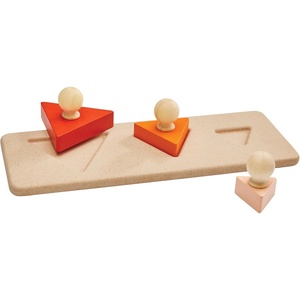 image:imagePlanToys Nesting Puzzle Wooden Toy Set for Kids Ages 3  Montessori Stacking amp Shape Recognition Activity for Spatial Awareness Creativity amp Coordination  EcoFriendly Educational ToyTriangle Matching Puzzle