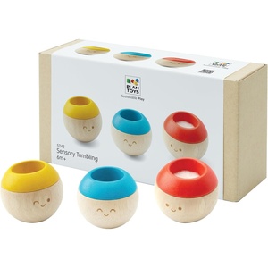 image:imagePlanToys Sensory Activity Blocks for Toddlers  9Piece Set with Visual Auditory amp Tactile Stimuli  Montessori Toy with Storage Bag  Wooden Learning Toy for Babies amp Kids Ages 12 MonthsSensory Tumbling