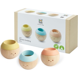 image:imagePlanToys Sensory Activity Blocks for Toddlers  9Piece Set with Visual Auditory amp Tactile Stimuli  Montessori Toy with Storage Bag  Wooden Learning Toy for Babies amp Kids Ages 12 MonthsPastel