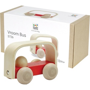 image:imagePlanToys Vroom Car Wooden Push Toy for Toddlers  EcoFriendly Toddler Push Car for Indoor Play  Montessori Fine Motor Learning Toys for KidsVroom Bus