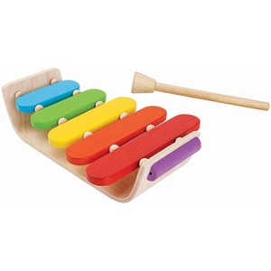 image:imagePlanToys Wooden Oval Xylophone for Toddlers  EcoFriendly Musical Toy with 5 Colorful Keys  Develops Coordination Auditory amp Motor Skills  Safe amp NonToxic Toy for Kids Ages 12 Months