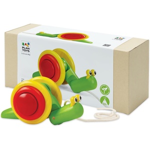 image:imagePlanToys Wooden Pull Along Drummer  Musical Toy that Encourages Rhythm Coordination amp Focus  Montessori EcoFriendly Educational Toy for Active amp Imaginative PlayPull Along Snail