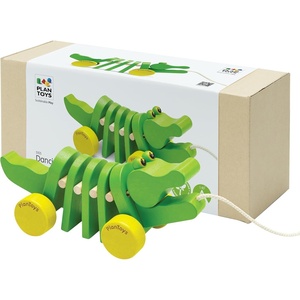 image:imagePlanToys Wooden Pull Along Drummer  Musical Toy that Encourages Rhythm Coordination amp Focus  Montessori EcoFriendly Educational Toy for Active amp Imaginative PlayDancing Alligator  Green