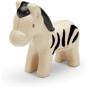 image:imagePlanToys Wooden Zebra Figurine  Montessori Inspired Supports Language Development Supports Observation Skills Eco Friendly