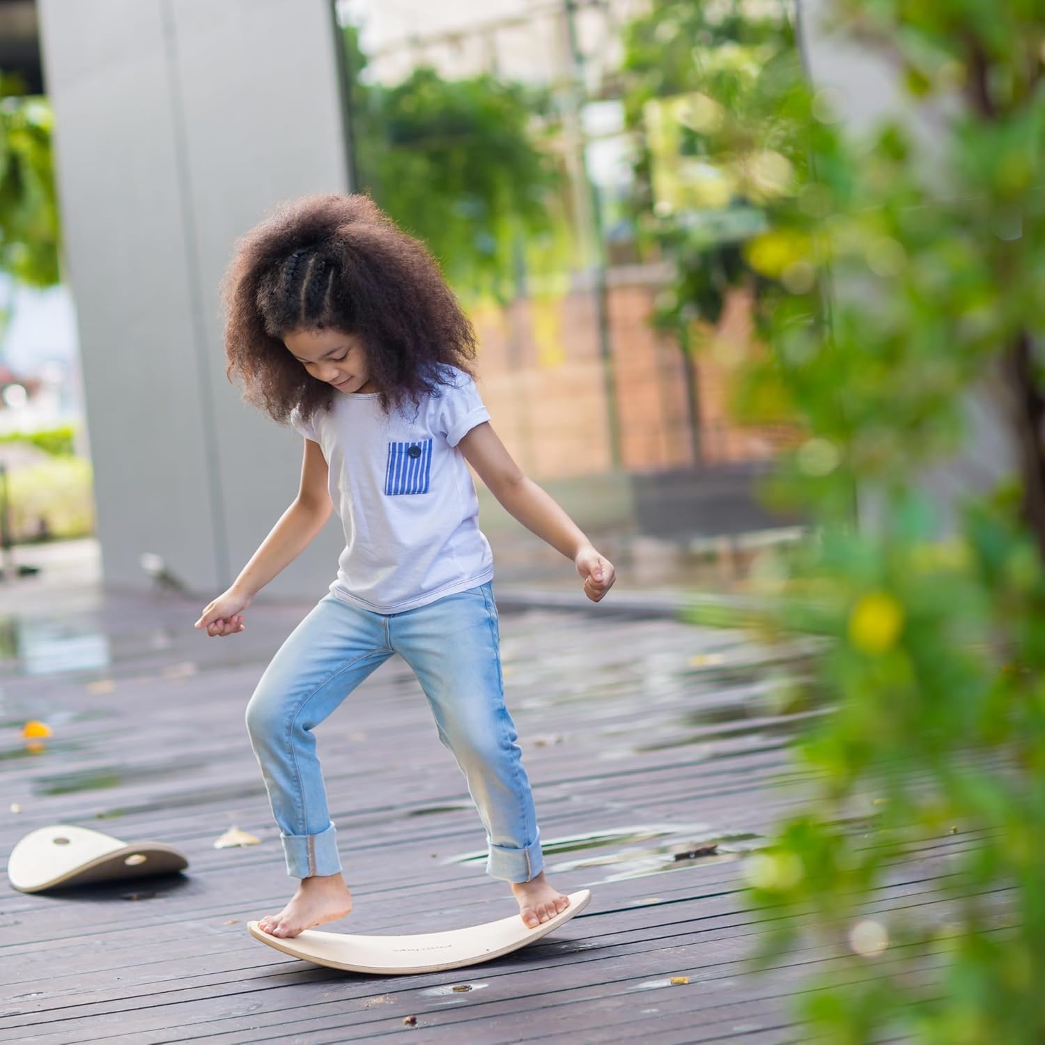 image:imagePlanToys Balance Board Wooden Movement Toy for Kids  Montessori Gross Motor amp Coordination Activity for Balance Core Strength amp Focus  EcoFriendly Educational Tool