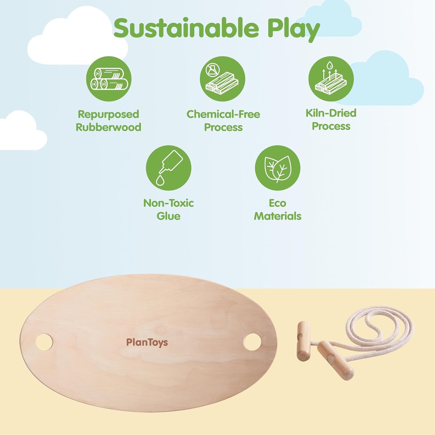 image:imagePlanToys Balance Board Wooden Movement Toy for Kids  Montessori Gross Motor amp Coordination Activity for Balance Core Strength amp Focus  EcoFriendly Educational Tool