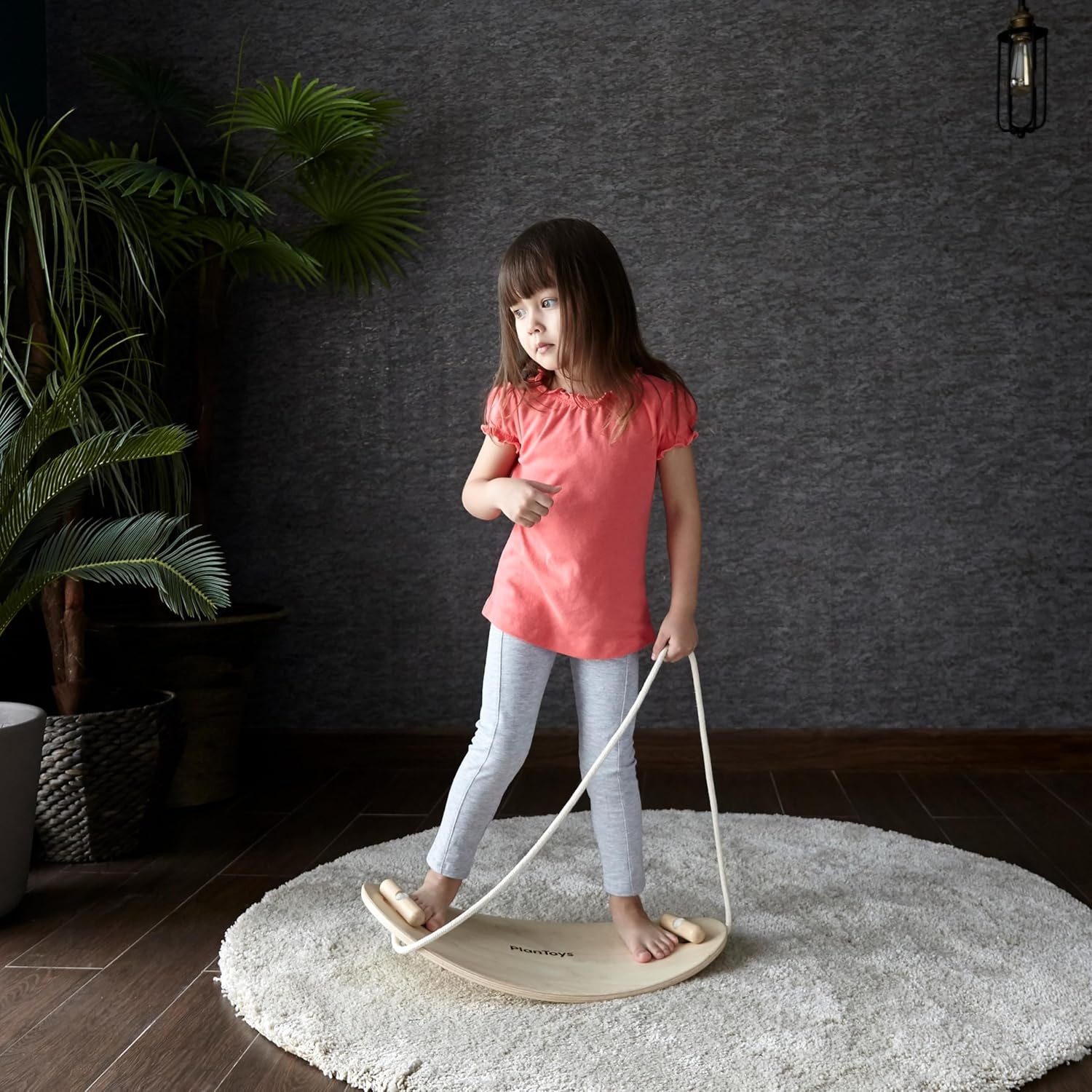 image:imagePlanToys Balance Board Wooden Movement Toy for Kids  Montessori Gross Motor amp Coordination Activity for Balance Core Strength amp Focus  EcoFriendly Educational Tool