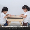 image:imagePlanToys 2in1 Wooden Shuffleboard amp Disc Flicking Game  Reversible Tabletop Game for Kids  Indoor Montessori Toy for Toddlers amp Preschoolers  EcoFriendly STEM Learning Game for Ages 3