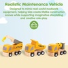 image:imagePlanToys 3 Piece Road Construction Vehicle Set 6087  Sustainably Made from Rubberwood and NonToxic Paints and DyesMaintenance Vehicle