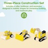 image:imagePlanToys 3 Piece Road Construction Vehicle Set 6087  Sustainably Made from Rubberwood and NonToxic Paints and DyesRoad Construction Set 2