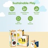 image:imagePlanToys Animal Puzzle Cubes Wooden Picture Block Puzzle for Kids Ages 3  Montessori Educational Toy that Builds Creativity ProblemSolving amp Cognitive Skills  EcoFriendly Learning ToyAnimal Puzzle Cubes