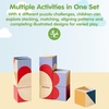 image:imagePlanToys Animal Puzzle Cubes Wooden Picture Block Puzzle for Kids Ages 3  Montessori Educational Toy that Builds Creativity ProblemSolving amp Cognitive Skills  EcoFriendly Learning ToyGeo Pattern Cubes
