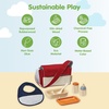 image:imagePlanToys Baby Doll Feeding Set for Kids  Wooden Pretend Play Baby Care Accessories with Bag Bottles Bib Spoon amp Food Box  Montessori Toy for Toddlers  EcoFriendly Doll Accessory KitDoll Feeding Set