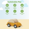 image:imagePlanToys Blue Truck Wooden Montessori Vehicle Toy  Early Movement Imagination and Practical Life Exploration  Eco Friendly Truck for Indoor and Outdoor PlayYellow Car