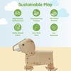 image:imagePlanToys Classic Wooden Palomino Rocking Horse for Toddlers  EcoFriendly Montessori RideOn Toy for Balance Strength amp Coordination  Sustainable Rubberwood ConstructionWalking Elephant