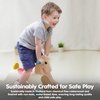 image:imagePlanToys Classic Wooden Palomino Rocking Horse for Toddlers  EcoFriendly Montessori RideOn Toy for Balance Strength amp Coordination  Sustainable Rubberwood ConstructionPalomino