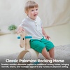 image:imagePlanToys Classic Wooden Palomino Rocking Horse for Toddlers  EcoFriendly Montessori RideOn Toy for Balance Strength amp Coordination  Sustainable Rubberwood ConstructionPalomino