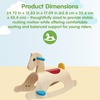 image:imagePlanToys Classic Wooden Palomino Rocking Horse for Toddlers  EcoFriendly Montessori RideOn Toy for Balance Strength amp Coordination  Sustainable Rubberwood ConstructionPalomino