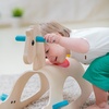 image:imagePlanToys Classic Wooden Palomino Rocking Horse for Toddlers  EcoFriendly Montessori RideOn Toy for Balance Strength amp Coordination  Sustainable Rubberwood ConstructionPalomino