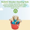 image:imagePlanToys Cleaning Set  Montessori Wooden Housekeeping Play Set for Kids  Includes Broom Mop Dustpan Bucket amp Duster  EcoFriendly Pretend Play Toy for Practical Life Skills amp ResponsibilityCleaning Set
