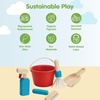 image:imagePlanToys Cleaning Set  Montessori Wooden Housekeeping Play Set for Kids  Includes Broom Mop Dustpan Bucket amp Duster  EcoFriendly Pretend Play Toy for Practical Life Skills amp ResponsibilityCleaning Set