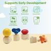 image:imagePlanToys Construction Set Wooden Montessori Building and Engineering Toy  Fine Motor Creativity and Early STEM Skill Development  Eco Friendly Educational Open Ended Play KitNuts  Bolts