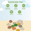image:imagePlanToys Construction Set Wooden Montessori Building and Engineering Toy  Fine Motor Creativity and Early STEM Skill Development  Eco Friendly Educational Open Ended Play KitGears  Puzzles Set