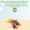 image:imagePlanToys Construction Set Wooden Montessori Building and Engineering Toy  Fine Motor Creativity and Early STEM Skill Development  Eco Friendly Educational Open Ended Play KitConstruction Set