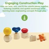 image:imagePlanToys Construction Set Wooden Montessori Building and Engineering Toy  Fine Motor Creativity and Early STEM Skill Development  Eco Friendly Educational Open Ended Play KitNuts  Bolts