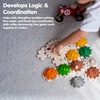 image:imagePlanToys Construction Set Wooden Montessori Building and Engineering Toy  Fine Motor Creativity and Early STEM Skill Development  Eco Friendly Educational Open Ended Play KitGears  Puzzles Set